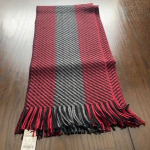 Red and gray scarf Express